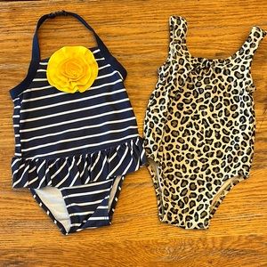 Set of 2 old navy 12-18 month one piece bathing suits